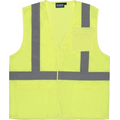 S362P ANSI Class 2 Hi-Viz Lime Mesh Economy Vest w/ Pockets (Medium)
